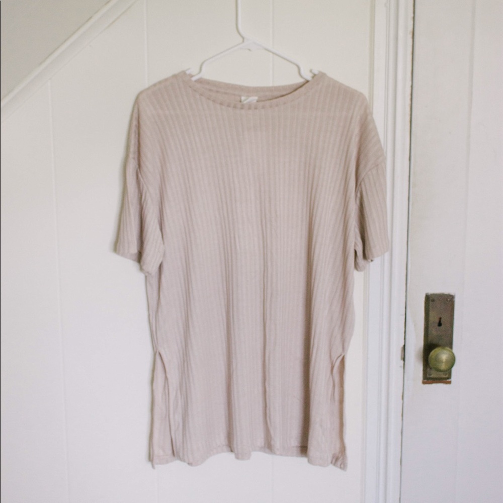 H&M Ribbed T-Shirt